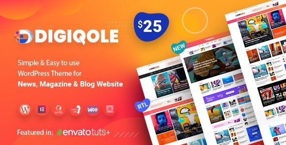 Digiqole v.2.2.8 – 新闻杂志WordPress主题下载