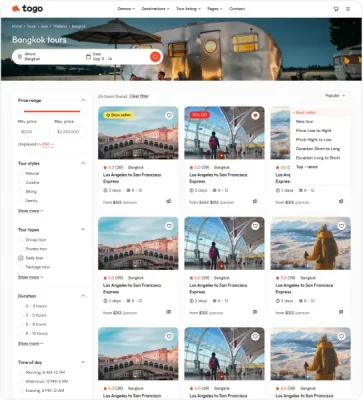 Togo v1.10.0 – 旅行和旅游预订 WordPress 主题下载