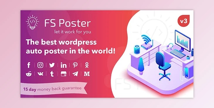 亲测FS Poster v7.7.4 | 外贸网站社媒平台自动化内容分发定时发帖插件下载